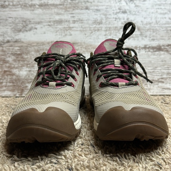 KEEN Womens NXIS Evo Mid Waterproof Hiking Sneakers Size 8 TAUPE/ROSE - Picture 9 of 13